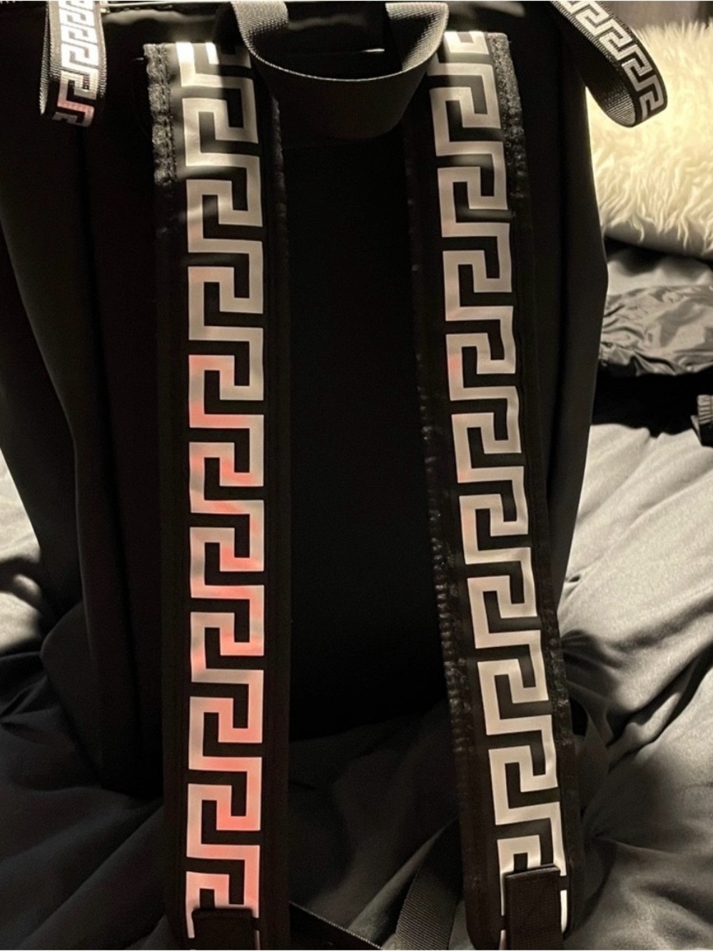 Black Backpack - Versace. Elegant Versace parfums backpack in black. - Picture 4 of 6